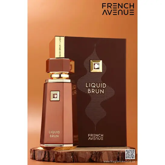 Perfume Árabe 100% Original Fragrance World Men's French Avenue Liquid Brun EDP 100ml  Exclusividad y Sofisticación con Notas Amaderadas y Cálidas para el Hombre Moderno que Busca Lujo, Elegancia y Distinción - 1