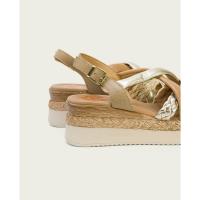 PORRONET 3033-126 Sandalias plataforma mujer 32125 24V SANDALIA CUÑA CRUZADA ARENA PLATINO - details 2