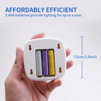 Luz Nocturna LED Con Sensor De Movimiento Operada Por Batería Para Dormitorio Baño Cocina Armario Pasillo Y Escaleras Adhesiva Calor Blanco - details 7