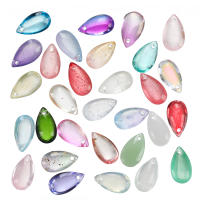 10pcs Pendantes De Vidrio Czech 8*14mm Forma De Gota De Agua Hebillas Sueltas Para Manualidades Collar Pulsera Encanto Joyería - details 3