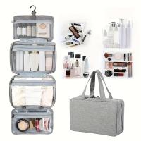 Bolsos,Bolsa de Lavado Colgante de viaje, Bolso de mano con Cremallera multicuional de color sólido, Bolsa de maquillaje al Aire Libre - details 1