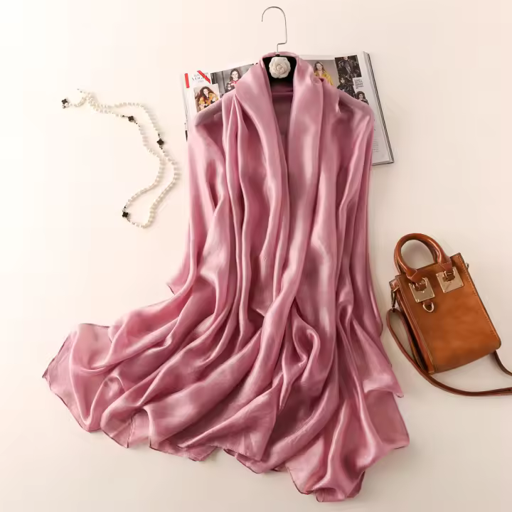 Bufanda De Lino Suelto En Color Sólido Para Mujer Estilo Holgado Para Playa Y Verano Multifuncional Fashion - 1