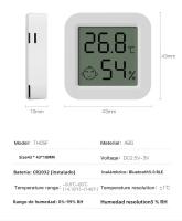 Sensor De Temperatura Y Humedad Bluetooth Tuya Mini Con Pantalla LCD Higrómetro Inteligente Control Remoto Por App Para El Hogar - details 1