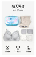 Bolsa de viaje para guardar calcetines y ropa interior, estilo pintura al óleo, con dibujos animados, portátil, para guardar ropa interior y sujetadores. - details 8