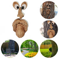 Adornos De Resina De Criaturas Horripilantes Para Decoración De Navidad Y Halloween Caras De Árbol Simulación DIY Artesanías Realistas Para Pascua Y Fiestas - details 4