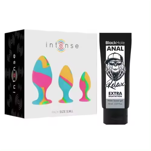 Set de Plug y Lubricante Anal - INTENSE™ & BLACKHOLE PACK AHORRO 💎- Suavidad, Dilatación y Placer Total - 1