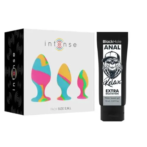 Set de Plug y Lubricante Anal - INTENSE™ & BLACKHOLE PACK AHORRO 💎- Suavidad, Dilatación y Placer Total - 1