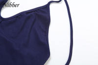Conjunto De Verano Elegante Para Mujer Nibber Hipster Irregular 2 Piezas Halter Bodysuit + Falda Larga Cubierta Clubwear - details 6