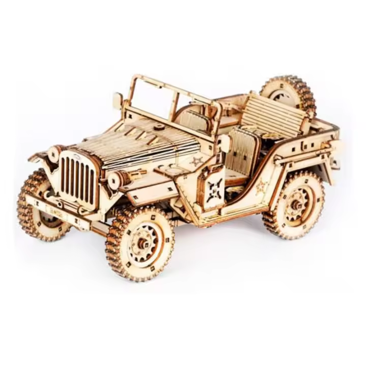 Robotime maqueta de madera modelo vehículo militar clásico en 3D - 1