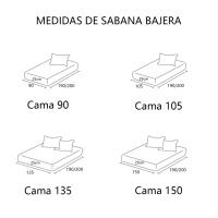 Sábana bajera ajustable Suave Cómoda y Transpirable,para colchón de 15-25 cm de Altura, 50%Poliester y 50% Algodon para cama 90/135/150. - details 0