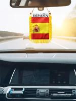 Bandera Española De Ventana Colgante 3x4 Pulgadas 8x12 Cm Bandera Mini Banderín Doble Cara Decoración Para Espejo Retrovisor De Coche Con Borla - details 1