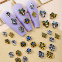 60pcs Accesorios Decorativos De Estilo Bohemio Retro Y Cuatro Hojas De Cloaca Para Uñas Mini Aleación De Metal - details 1