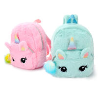 Mochila De Peluche De Dibujos Animados Para Niñas Estilo De Moda Para Estudiantes De Primaria Y Secundaria Mochila Escolar Con Estampado De Unicornio - details 3