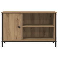 Cabinet de TV vidaXL de roble artesanal 80x40x50 cm de madera procesada y acero - details 3