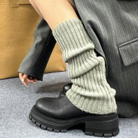 Calentadores De Pierna Lolita Para Mujer Calcetines Largos De Lana Tejidos Cubierta De Pie Para Otoño E Invierno Guantes De Manga Cálidos - details 0