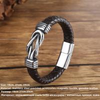 Pulsera De Lona De Henequén Para Hombres Y Mujeres Con Hebilla Magnética De Acero Inoxidable Joyería De Lujo Popular Pulsera De Malla Geométrica Estilo Punk - details 0