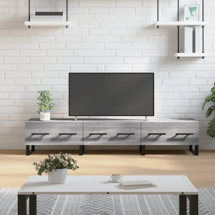 vidaXL Mueble de TV madera de ingeniería gris Sonoma 150x36x30 cm - 1
