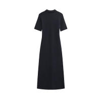 Vestido Midi De Tejido Para Mujer TRZA Con Botones Y Cuello En V Manga Corta Estilo Casual Color Sólido Talla Regular - details 3