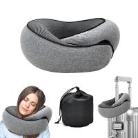 Almohada De Soporte Para El Cuello Viaje Portátil Ajustable Suave Descanso Del Mediodía Sueño En Forma De U De Memoria Esponja Estilo Caracol - details 0
