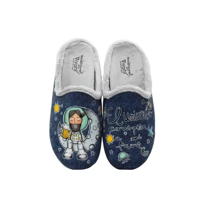 Vivant CE-C232300INMR Zapatillas de ir por casa,destalonada,slippers,suela de goma antideslizante,chinela,cuña, para caballero - 1