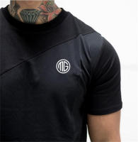 Camiseta De Musculatura Para Hombre Fitness Gym Ropa Deportiva Corta De Algodón Y Malla Estilo Slim Fit Tees Casual Verano - details 9