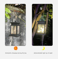 Lámpara Solar Impermeable LED Retro Parpadeante Para Decoración De Jardín Y Patio Luz De Vía Brillante Fuente De Energía Solar Para Exterior - details 1