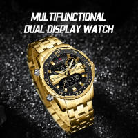 Reloj De Pulsera De Lujo Para Hombre NAVIFORCE NF9234 En Color Negro Y Oro Resistente Al Agua De Acero Inoxidable Cuarzo Deportivo Con Banda De Acero Y Cristal Hardlex - details 0