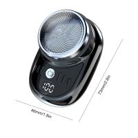 Mini Afeitadora Eléctrica USB Recargable Peluca De Viaje Portátil Con Pantalla Digital Afeitadora De Barba Desmontable Material Plástico Tamaño Compacto Para Hombres - details 16