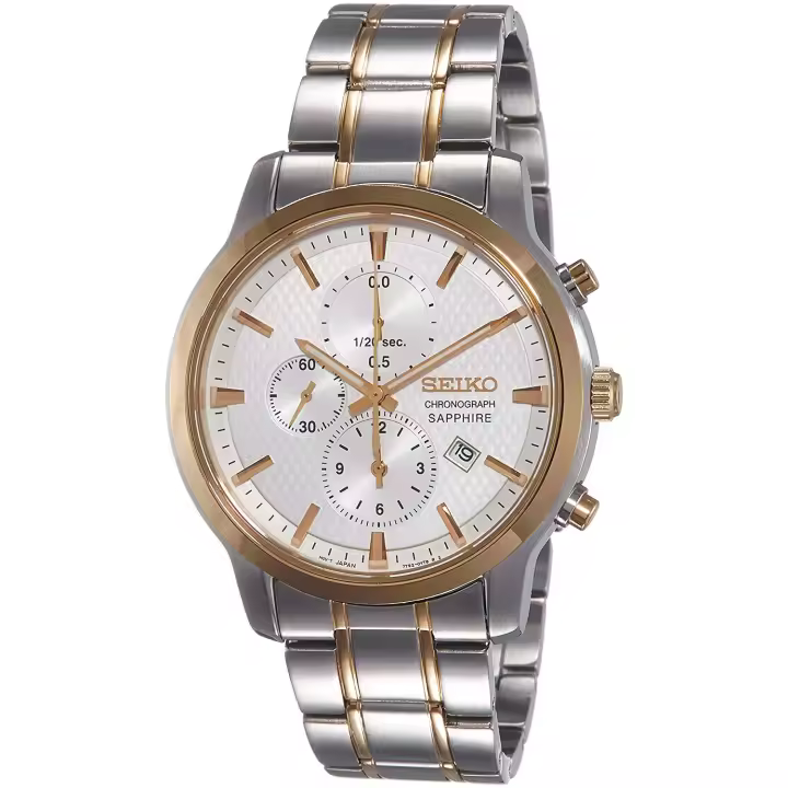 Seiko Sndg68p1 Cronograph Sapphire Reloj Para Para Hombre Color Plateado - 1