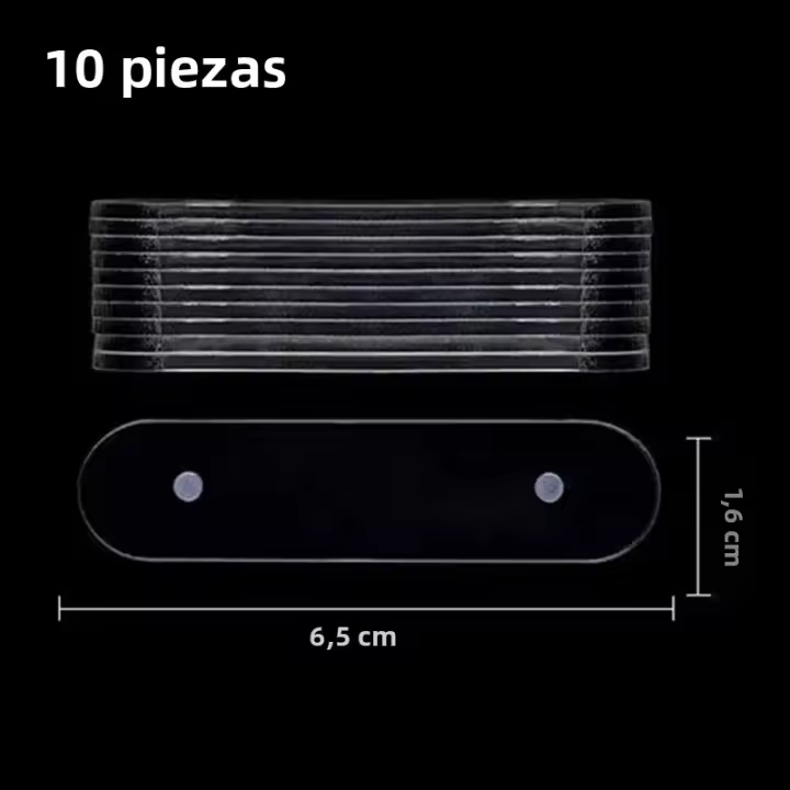Soporte Transparente Para Uñas Falsas Con Imán Y Gel De Acrílico Práctico Para Manicura Combo De 10/20/30 Piezas - 1