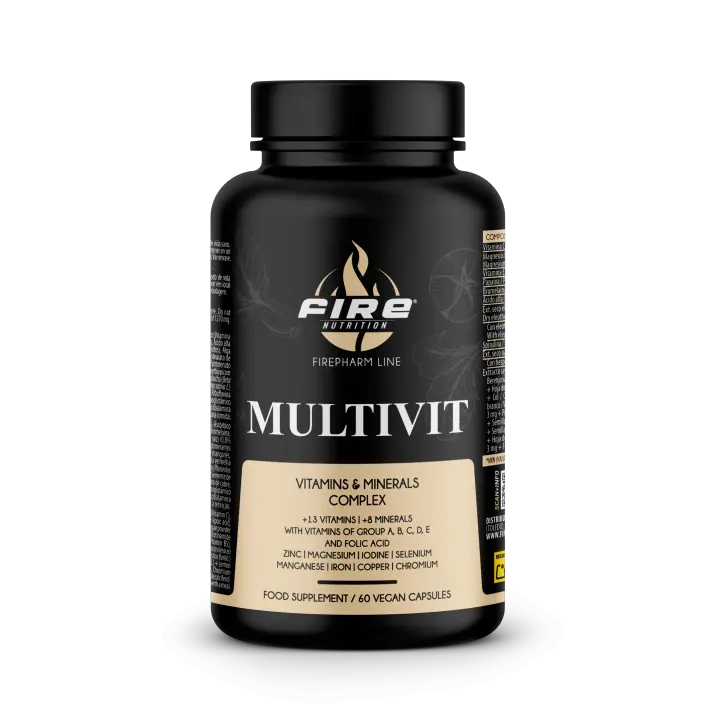 Fire Nutrition Multivit 60 Caps Fire Pharm - Vitaminas y Minerales Complex - 31 Componentes - Salud - 1