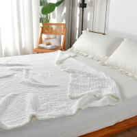 Manta de seersucker de algodón puro popular, manta de sofá, manta de aire acondicionado, manta de siesta, suave y transpirable, regalo para las cuatro estaciones - details 2