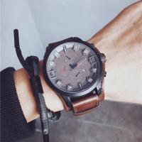 Reloj Retro Para Hombre De Lujo Con Correa De Cuero PU Reloj De Pulsera Militar Táctico De Gran Dial Calendario Completo Movimiento De Cuarzo - details 11