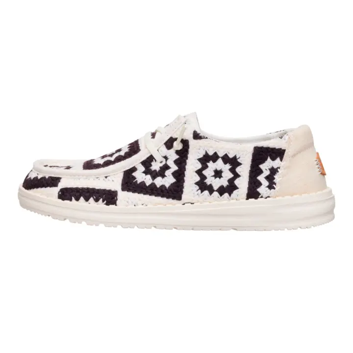 Hey Dude Wendy Cottage Crochet Mujer - Mocasines italianos casual - Extraligeros y cómodos - 1