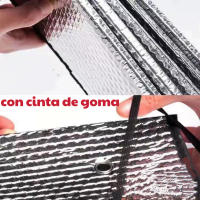 HOGARISIMO Parasol Parabrisas aluminio Coche Parasol Coche Delantero plateado Plegable, quitasol reflectante Protección Rayos UV Parabrisas, Parasol Ventana Delantera, Coches, Furgonetas.60x130CM, 70x140CM ,80x170CM,90 x150CM - details 0