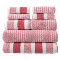 8-piece coral fleece bath towel set: 2 bath towels, 2 hand towels, 4 face towels coral fleece double-sided thickened towel soft and absorbent adult bath towel - details 0