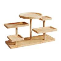 Soporte De Tres Niveles Para Pastel Múltiple Estante De Mostrador Para Fiesta En Casa Restaurante Mesa De Dormitorio Material Madera - details 6