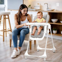 Asalvo Trona con Ruedas Conejito – Trona Evolutiva con Altura Ajustable, Respaldo Reclinable, Bandeja Doble Extraíble, Arnés de 5 Puntos y Ruedas con Freno - details 0