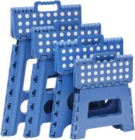 Taburete plegable multiusos infantil azul de varias medidas de altura: 27 cm, 32 cm y 39 cm Arregui, ideal para niños con asa para transportar, Modelos: TB-027-A TB-032-A TB-039-A - details 1