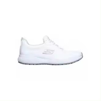 Zapatilla Skechers Squad Work Blanco - Cordones Elásticos - Mujer - 1