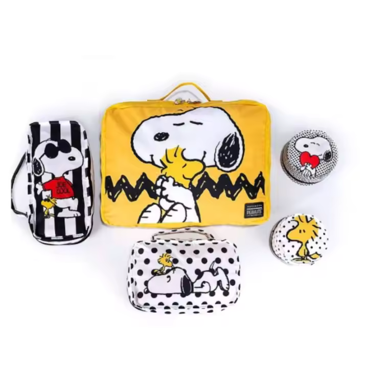 Nueva Manga De Anime Snoopy Lujosa Bolsa De Viaje De 4 Piezas Para Maleta Organizador De Ropa Regalo Para Jóvenes De 14 Años Y Más - 1
