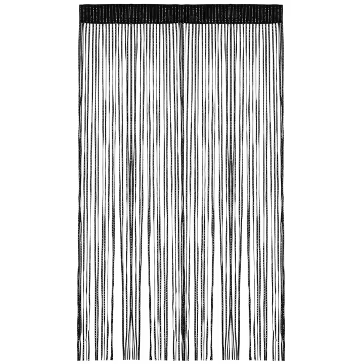 Cortina De Puerta Decorativa 100cm X 200cm Enhebrado Plateado Para Bodas Eventos Hoteles Salones De Estudio Con Borla De Hilo De Plata - 1