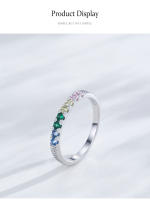 Zenyth-Anillo de Plata de Ley 925 Auténtica para Mujer, sortija de circorita de Colores brillantes, joyería FINA Clásica, sortija de circonita a la moda - details 5