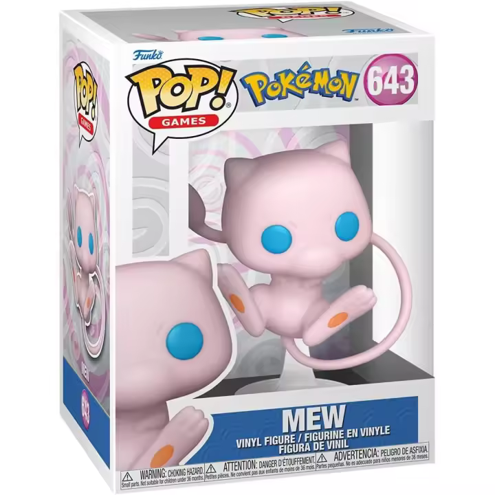 Funko Pop! 643 Games: Pokemon - Mew - Figura de Vinilo Coleccionable - Idea de Regalo- Mercancia Oficial - Juguetes para Niños y Adultos - Video Games Fans - Muñeco para Coleccionistas y Exposición - 1