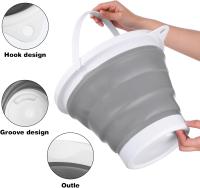 Cubo plegable de silicona, 10 l (2,6 galones), cubo de limpieza de plástico portátil y plegable, cubo para uso doméstico y exterior - details 1
