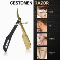 Afeitadora Manual Profesional Cuchillo De Afeitar De Acero Inoxidable Doble Facedad Para Barba Y Cabello Herramienta De Afeitar Para Hombres - details 2