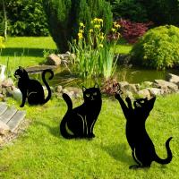 Decoración De Jardín Con Siluetas De Gatos Familiar Tiki - Estatuas Decorativas Para Exterior Hechas De Metal Charming Cat Garden Decorative Silhouette Outdoor Statues for Yard - details 4