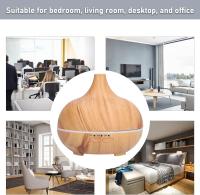 Difusor de aromaterapia con diseño de madera de 150 ml, difusor de aceites esenciales USB, siete tipos de humidificador de luz nocturna con niebla fría para dormitorio y oficina (con control remoto) - details 0