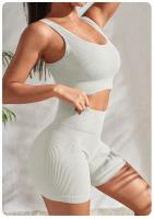 Conjunto Yoga Sin Costuras Top y Shorts Elástico Secado Rápido VIVAVIA - details 7