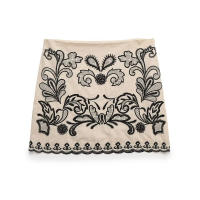 Conjunto De Dos Piezas TRFZA Para Mujer Verano Playa Sin Mangas Cuello V Vest Top Y Mini Falda Alta Cintura Estilo Floral Bordado - details 23